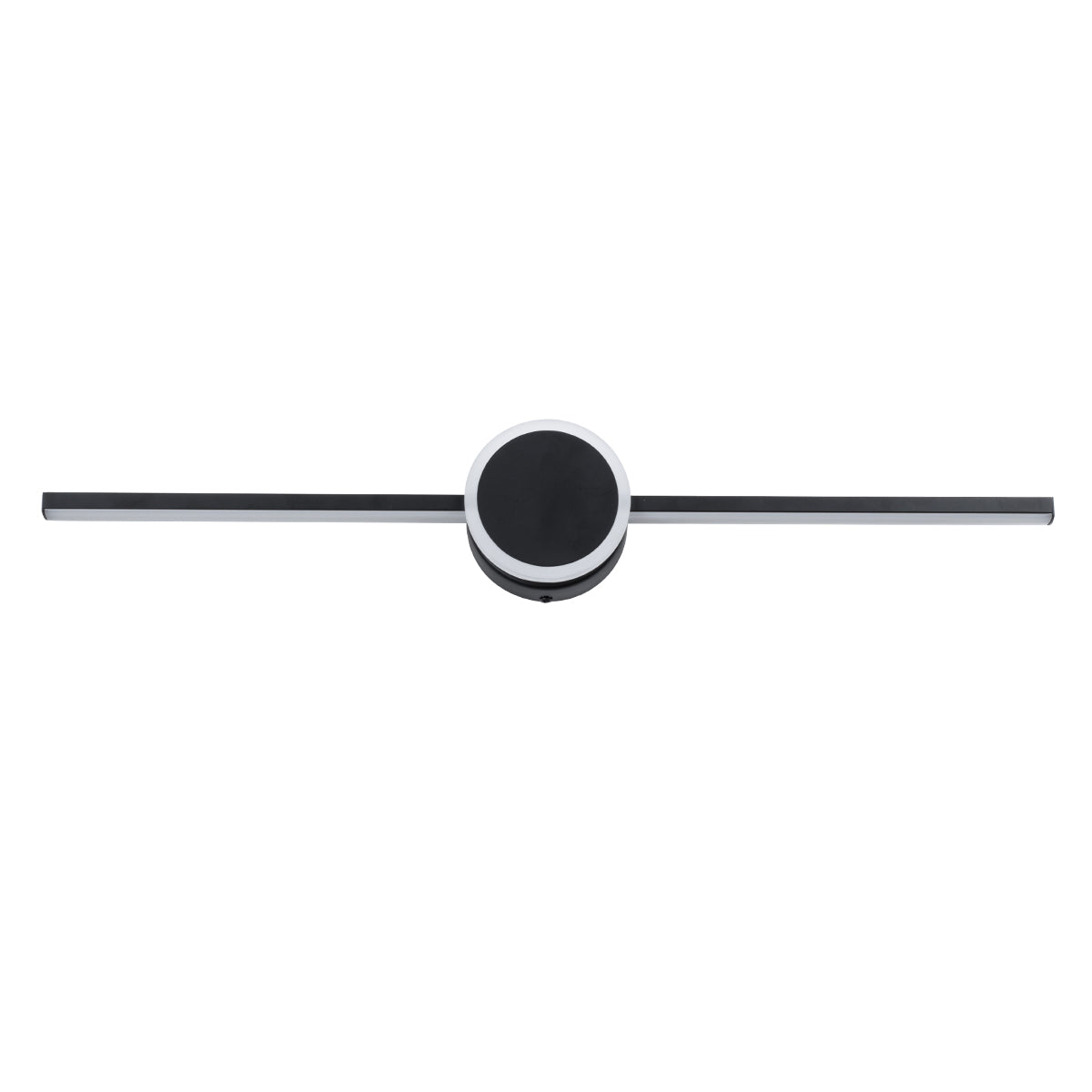GloboStar® OPAL 60454 Μοντέρνο Φωτιστικό Τοίχου - Απλίκα Καθρέπτη Μπάνιου - Πίνακα LED 14W 1600lm 180° AC 220-240V IP44 Μ60 x Π6 x Υ10cm - Φυσικό Λευκό 4500K - Μαύρο - 3 Χρόνια Εγγύηση - ledmania.gr