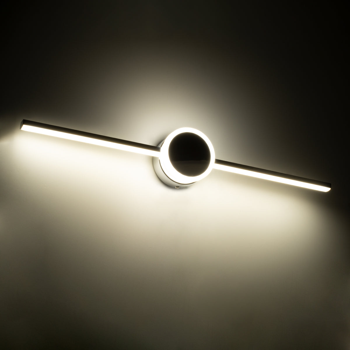 GLOBOSTAR® OPAL 60455 Μοντέρνο Φωτιστικό Τοίχου - Απλίκα Καθρέπτη Μπάνιου LED 14W 1600lm 180° AC 220-240V IP44 Φυσικό Λευκό 4500K - Lumileds SMD Chip & TÜV SÜD Driver - Νίκελ Χρώμιο - Μ60 x Π6 x Υ10cm - 3 Χρόνια Εγγύηση - ledmania.gr