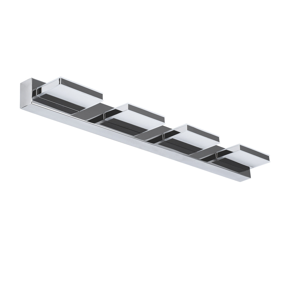 GLOBOSTAR® KARLA 60456 Μοντέρνο Φωτιστικό Τοίχου - Απλίκα Καθρέπτη Μπάνιου LED 14W 1600lm 180° AC 220-240V IP44 Φυσικό Λευκό 4500K - Lumileds SMD Chip & TÜV SÜD Driver - Νίκελ Χρώμιο - Μ60 x Π9 x Υ5cm - 3 Χρόνια Εγγύηση - ledmania.gr