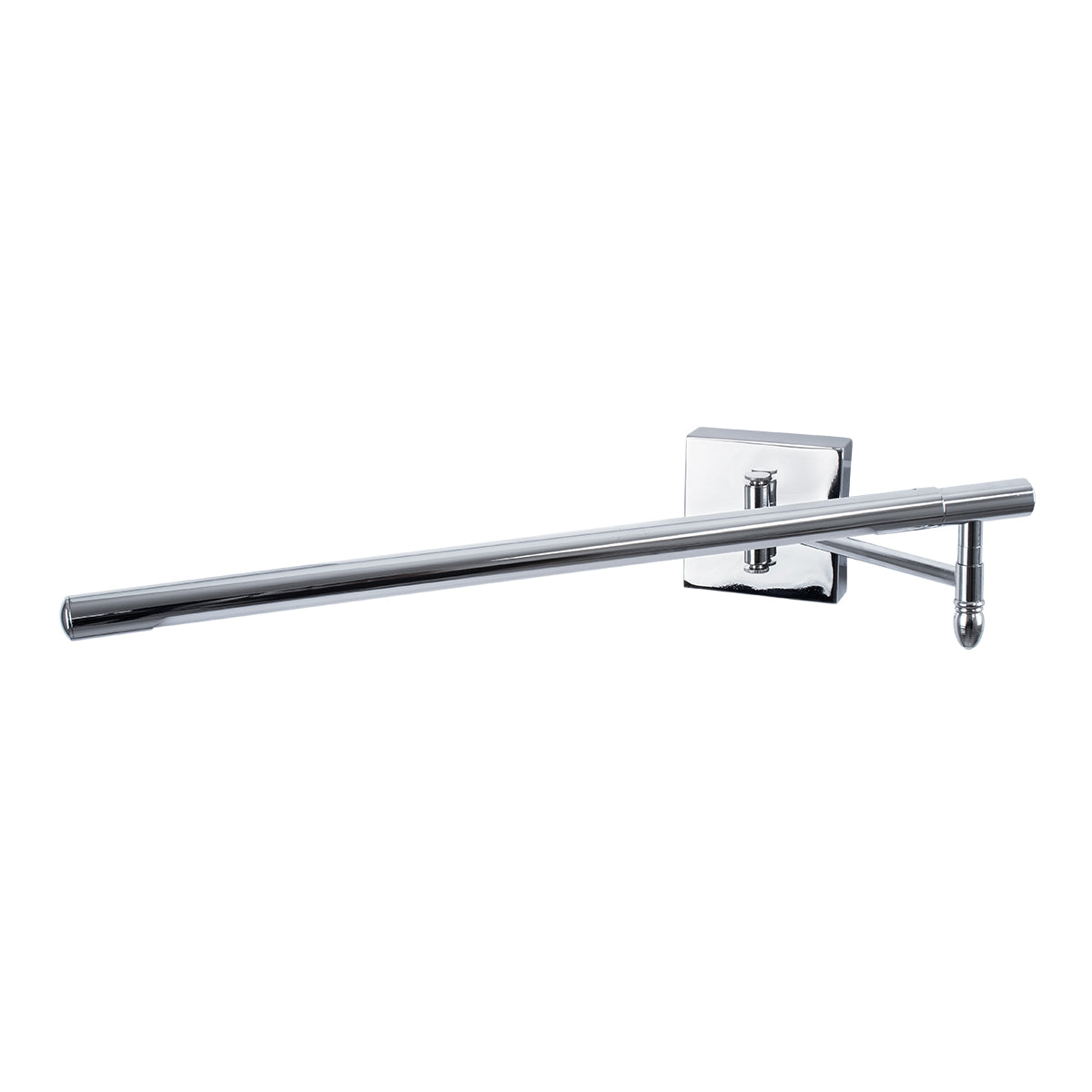GloboStar® FRIDA 60458 Μοντέρνο Φωτιστικό Τοίχου - Απλίκα Καθρέπτη Μπάνιου - Πίνακα LED 12W 1400lm 120° AC 220-240V IP44 Μ51 x Π9 έως Π68(Ρυθμιζόμενο) x Υ10cm - Φυσικό Λευκό 4500K - Χρώμιο Νίκελ - 3 Χρόνια Εγγύηση - ledmania.gr