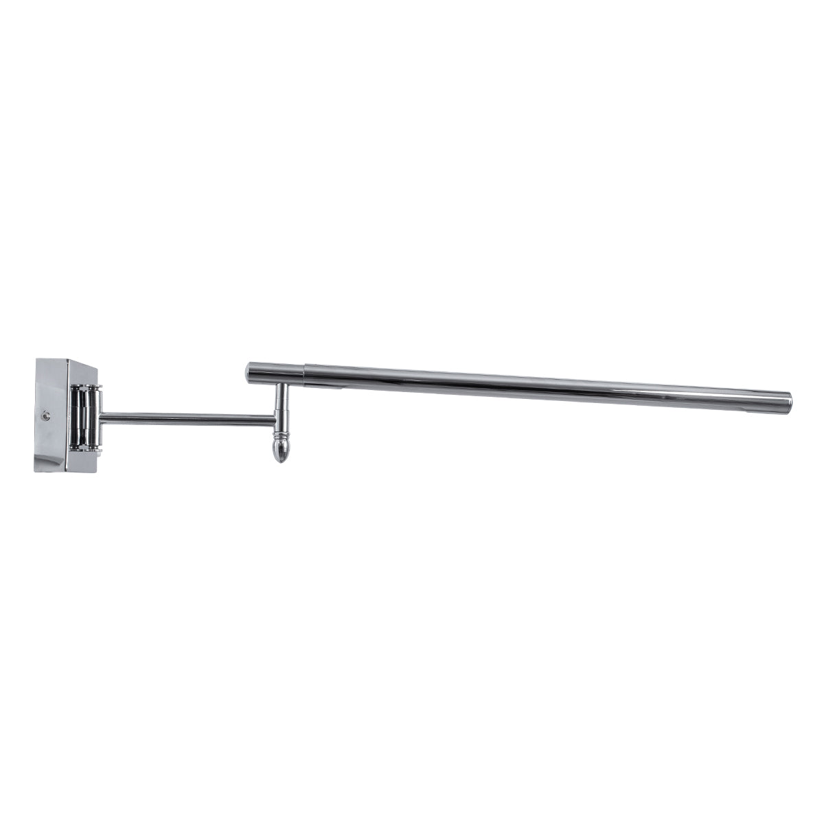 GloboStar® FRIDA 60458 Μοντέρνο Φωτιστικό Τοίχου - Απλίκα Καθρέπτη Μπάνιου - Πίνακα LED 12W 1400lm 120° AC 220-240V IP44 Μ51 x Π9 έως Π68(Ρυθμιζόμενο) x Υ10cm - Φυσικό Λευκό 4500K - Χρώμιο Νίκελ - 3 Χρόνια Εγγύηση - ledmania.gr