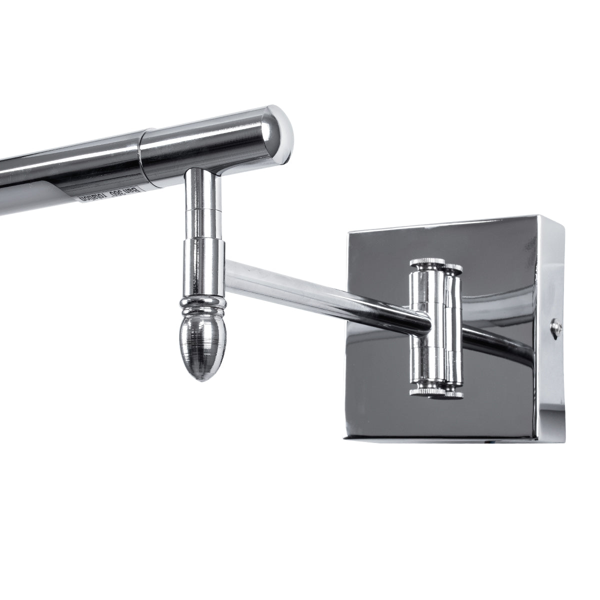 GloboStar® FRIDA 60458 Μοντέρνο Φωτιστικό Τοίχου - Απλίκα Καθρέπτη Μπάνιου - Πίνακα LED 12W 1400lm 120° AC 220-240V IP44 Μ51 x Π9 έως Π68(Ρυθμιζόμενο) x Υ10cm - Φυσικό Λευκό 4500K - Χρώμιο Νίκελ - 3 Χρόνια Εγγύηση - ledmania.gr