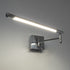 GloboStar® FRIDA 60458 Μοντέρνο Φωτιστικό Τοίχου - Απλίκα Καθρέπτη Μπάνιου - Πίνακα LED 12W 1400lm 120° AC 220-240V IP44 Μ51 x Π9 έως Π68(Ρυθμιζόμενο) x Υ10cm - Φυσικό Λευκό 4500K - Χρώμιο Νίκελ - 3 Χρόνια Εγγύηση - ledmania.gr