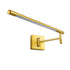 GloboStar® FRIDA 60459 Μοντέρνο Φωτιστικό Τοίχου - Απλίκα Καθρέπτη Μπάνιου - Πίνακα LED 12W 1400lm 120° AC 220-240V IP44 Μ51 x Π9 έως Π68(Ρυθμιζόμενο) x Υ10cm - Φυσικό Λευκό 4500K - Χρυσό - 3 Χρόνια Εγγύηση - ledmania.gr