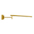 GloboStar® FRIDA 60459 Μοντέρνο Φωτιστικό Τοίχου - Απλίκα Καθρέπτη Μπάνιου - Πίνακα LED 12W 1400lm 120° AC 220-240V IP44 Μ51 x Π9 έως Π68(Ρυθμιζόμενο) x Υ10cm - Φυσικό Λευκό 4500K - Χρυσό - 3 Χρόνια Εγγύηση - ledmania.gr