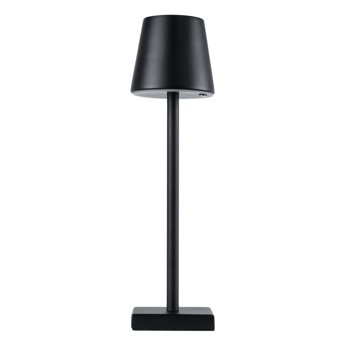 GloboStar® NEGA 60473 Μοντέρνο Επιτραπέζιο Φωτιστικό Πορτατίφ LED 2.2W 154lm 360° DC 5V Επαναφορτιζόμενο με Μπαταρία Li-ion 4000mAh - Διακόπτη Αφής - Θερμό Λευκό 2700K - Dimmable - D10 x H39cm - Μαύρο - 2 Years Warranty - ledmania.gr