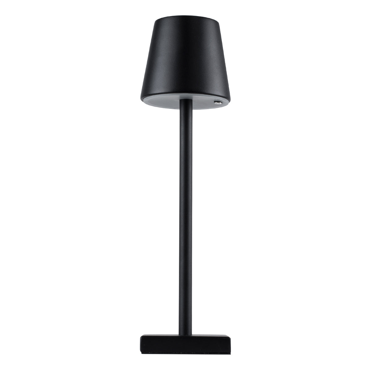 GloboStar® NEGA 60473 Μοντέρνο Επιτραπέζιο Φωτιστικό Πορτατίφ LED 2.2W 154lm 360° DC 5V Επαναφορτιζόμενο με Μπαταρία Li-ion 4000mAh - Διακόπτη Αφής - Θερμό Λευκό 2700K - Dimmable - D10 x H39cm - Μαύρο - 2 Years Warranty - ledmania.gr