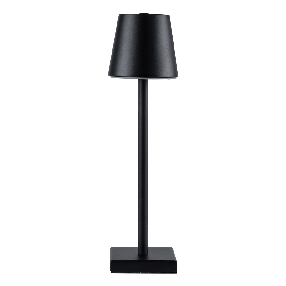 GloboStar® NEGA 60473 Μοντέρνο Επιτραπέζιο Φωτιστικό Πορτατίφ LED 2.2W 154lm 360° DC 5V Επαναφορτιζόμενο με Μπαταρία Li-ion 4000mAh - Διακόπτη Αφής - Θερμό Λευκό 2700K - Dimmable - D10 x H39cm - Μαύρο - 2 Years Warranty - ledmania.gr