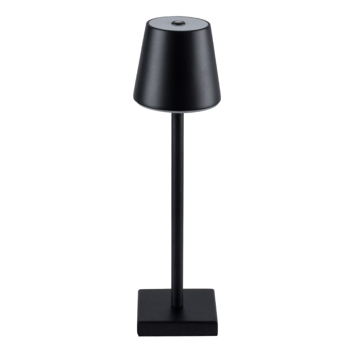 GloboStar® NEGA 60473 Μοντέρνο Επιτραπέζιο Φωτιστικό Πορτατίφ LED 2.2W 154lm 360° DC 5V Επαναφορτιζόμενο με Μπαταρία Li-ion 4000mAh - Διακόπτη Αφής - Θερμό Λευκό 2700K - Dimmable - D10 x H39cm - Μαύρο - 2 Years Warranty - ledmania.gr