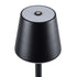 GloboStar® NEGA 60473 Μοντέρνο Επιτραπέζιο Φωτιστικό Πορτατίφ LED 2.2W 154lm 360° DC 5V Επαναφορτιζόμενο με Μπαταρία Li-ion 4000mAh - Διακόπτη Αφής - Θερμό Λευκό 2700K - Dimmable - D10 x H39cm - Μαύρο - 2 Years Warranty - ledmania.gr