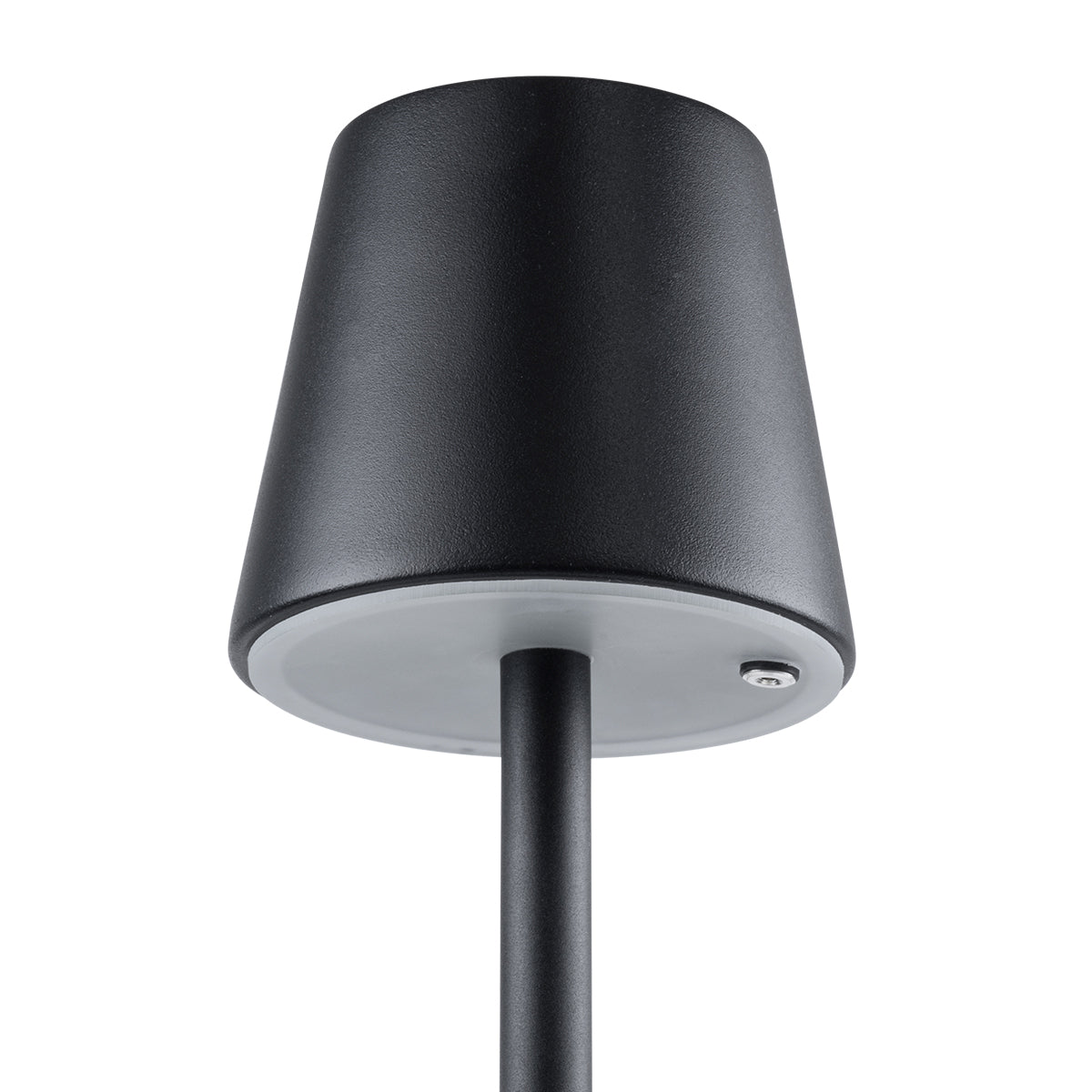 GloboStar® NEGA 60473 Μοντέρνο Επιτραπέζιο Φωτιστικό Πορτατίφ LED 2.2W 154lm 360° DC 5V Επαναφορτιζόμενο με Μπαταρία Li-ion 4000mAh - Διακόπτη Αφής - Θερμό Λευκό 2700K - Dimmable - D10 x H39cm - Μαύρο - 2 Years Warranty - ledmania.gr
