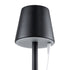 GloboStar® NEGA 60473 Μοντέρνο Επιτραπέζιο Φωτιστικό Πορτατίφ LED 2.2W 154lm 360° DC 5V Επαναφορτιζόμενο με Μπαταρία Li-ion 4000mAh - Διακόπτη Αφής - Θερμό Λευκό 2700K - Dimmable - D10 x H39cm - Μαύρο - 2 Years Warranty - ledmania.gr