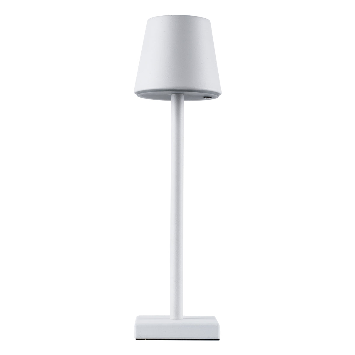 GloboStar® NEGA 60474 Μοντέρνο Επιτραπέζιο Φωτιστικό Πορτατίφ LED 2.2W 154lm 360° DC 5V Επαναφορτιζόμενο με Μπαταρία Li-ion 4000mAh - Διακόπτη Αφής - Θερμό Λευκό 2700K - Dimmable - D10 x H39cm - Λευκό - 2 Years Warranty - ledmania.gr