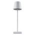 GloboStar® NEGA 60474 Μοντέρνο Επιτραπέζιο Φωτιστικό Πορτατίφ LED 2.2W 154lm 360° DC 5V Επαναφορτιζόμενο με Μπαταρία Li-ion 4000mAh - Διακόπτη Αφής - Θερμό Λευκό 2700K - Dimmable - D10 x H39cm - Λευκό - 2 Years Warranty - ledmania.gr