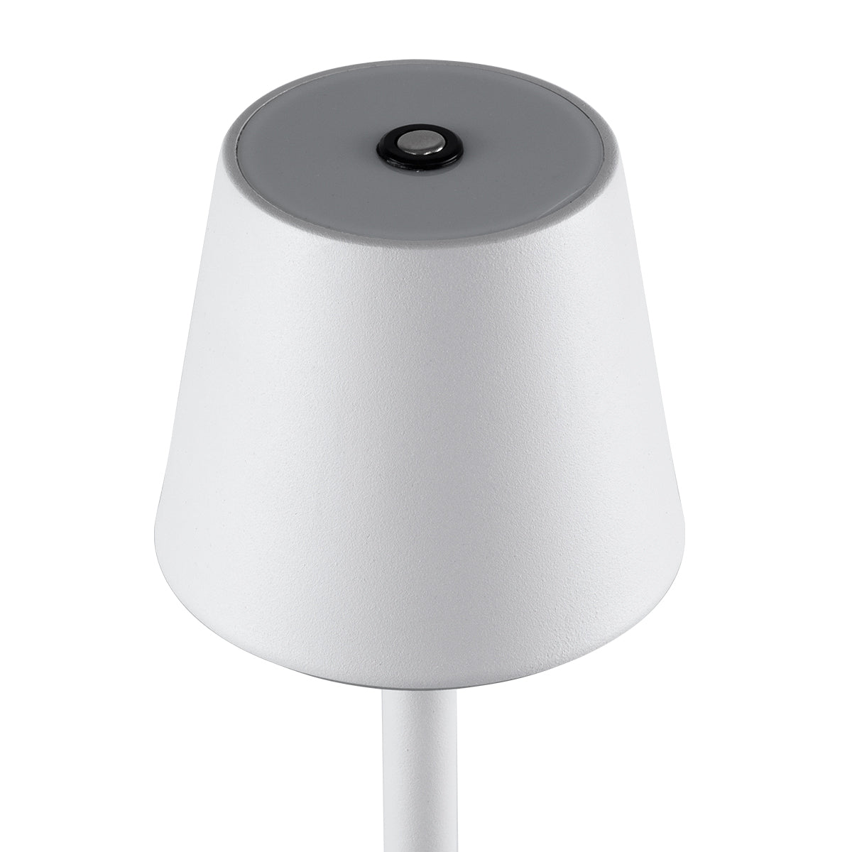 GloboStar® NEGA 60474 Μοντέρνο Επιτραπέζιο Φωτιστικό Πορτατίφ LED 2.2W 154lm 360° DC 5V Επαναφορτιζόμενο με Μπαταρία Li-ion 4000mAh - Διακόπτη Αφής - Θερμό Λευκό 2700K - Dimmable - D10 x H39cm - Λευκό - 2 Years Warranty - ledmania.gr