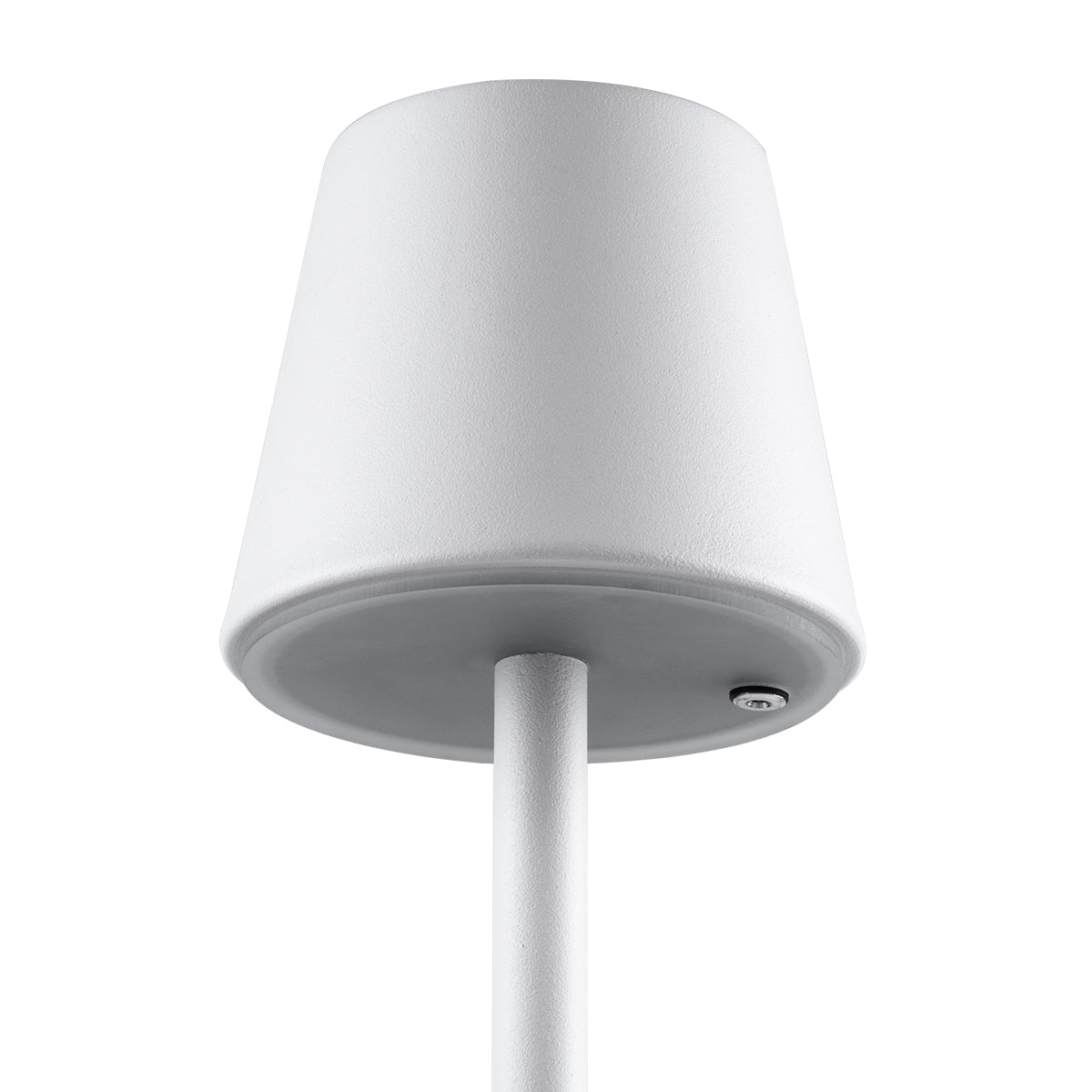 GloboStar® NEGA 60474 Μοντέρνο Επιτραπέζιο Φωτιστικό Πορτατίφ LED 2.2W 154lm 360° DC 5V Επαναφορτιζόμενο με Μπαταρία Li-ion 4000mAh - Διακόπτη Αφής - Θερμό Λευκό 2700K - Dimmable - D10 x H39cm - Λευκό - 2 Years Warranty - ledmania.gr
