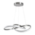 GLOBOSTAR® DEXTER 60498 Μοντέρνο Κρεμαστό Φωτιστικό Οροφής LED 72W 8064lm 300° AC 220-240V IP20 Ρυθμιζόμενο Λευκό CCT με Χειριστήριο από 2700K έως 6000K Dimmable - Lumileds SMD Chip - Νίκελ Βούρτσας - Μ56 x Π56 x Υ14cm - 3 Χρόνια Εγγύηση