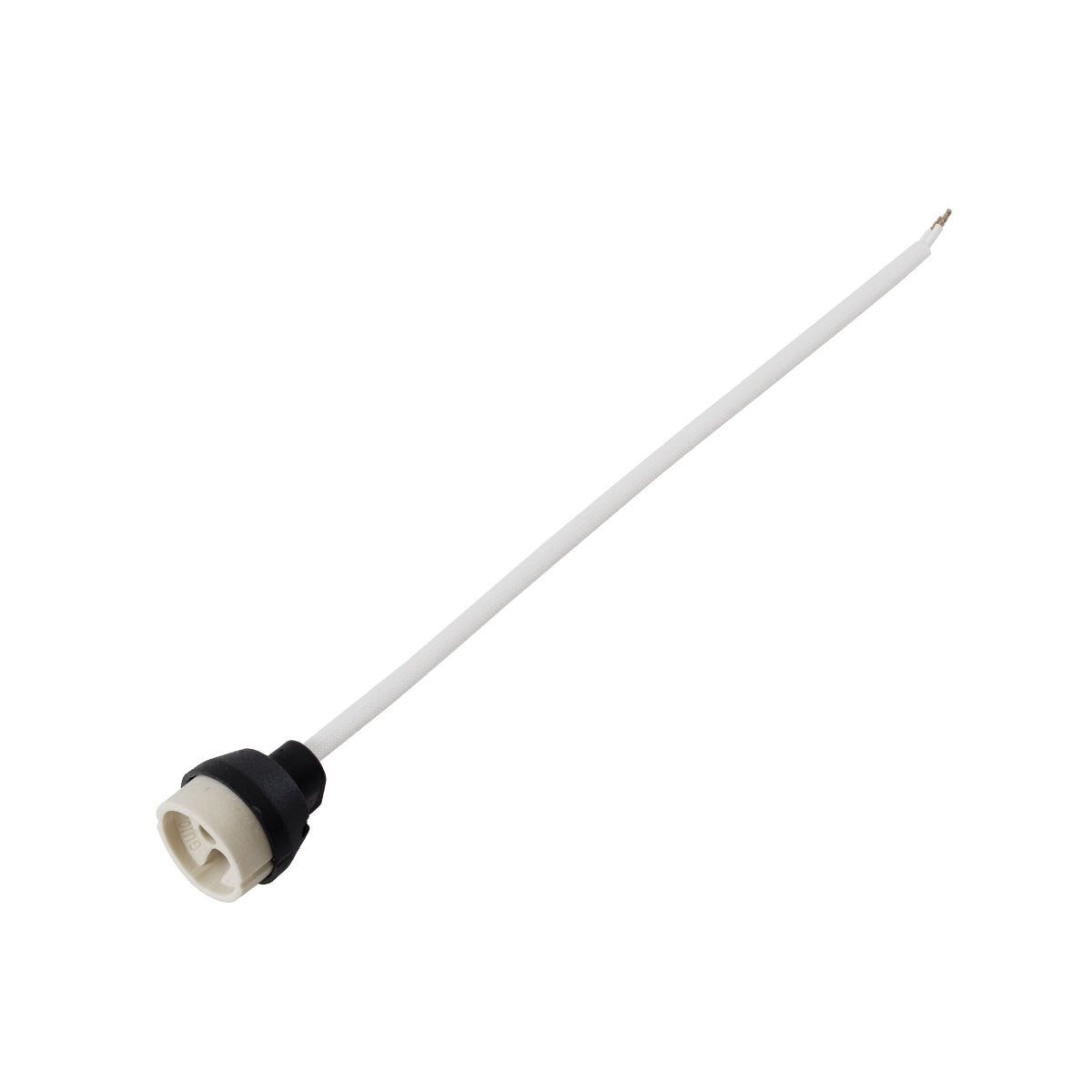 GloboStar® LAMPHOLDER 60499 Ντουί GU10 Πορσελάνης με 30cm VDE Καλώδιο & Anti-Fire Protection High Resistance Tube - ᐊVDEᐅ Certified - IP20 - Φ3.5 x Μ32cm - 5 Years Warranty - ledmania.gr