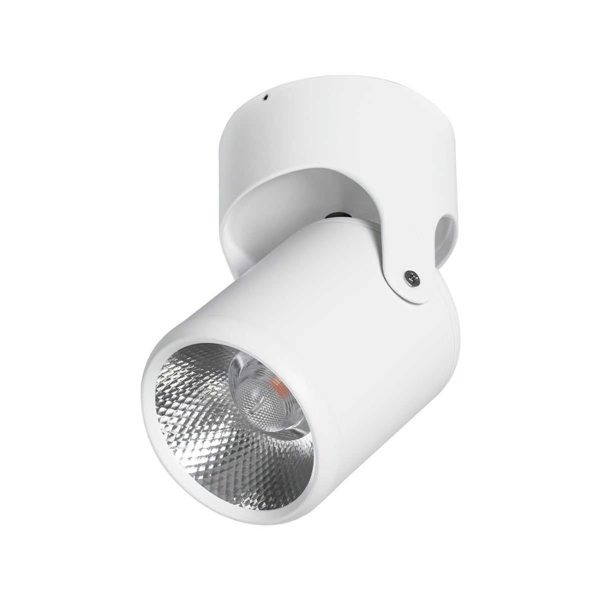 GLOBOSTAR® DETRONIC 60502 Κινούμενο Downlight Σποτ LED 10W 1250lm 24° AC 220-240V IP20 Θερμό Λευκό 2700K - Bridgelux COB Chip & TÜV SÜD Driver - Λευκό Ματ - Μ9 x Π9 x Υ16cm - 5 Χρόνια Εγγύηση - ledmania.gr