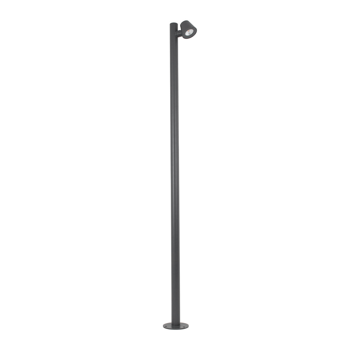 GloboStar® GARDENIA 60510 Φωτιστικό Κήπου - Πάρκου - Πλατείας - Κολωνάκι Αρχιτεκτονικού Φωτισμού Εξωτερικού Χώρου LED 7W 700lm 60° AC220-240V Αδιάβροχο IP65 - Σώμα Αλουμινίου & Tempered Glass - Μ15 x Π18 x Υ180cm - Θερμό Λευκό 2700K - Γκρι Ανθρακί - Br... - ledmania.gr