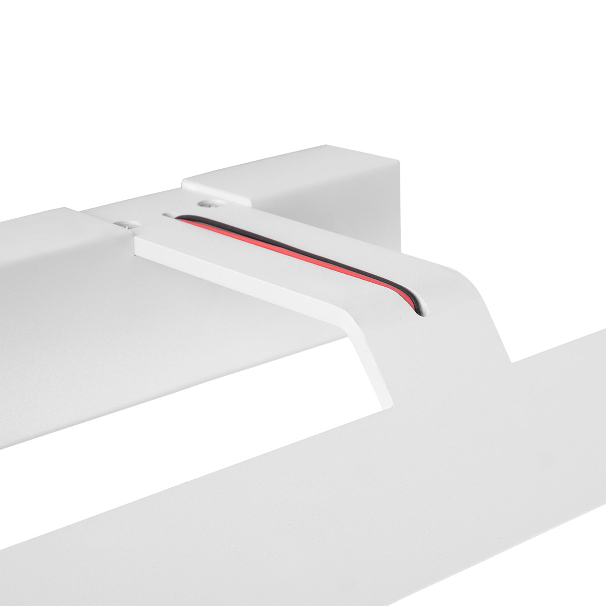 GloboStar® MIRROR 60512 Φωτιστικό Τοίχου - Απλίκα LED 12W 1440lm 120° AC 85-265V IP54 Φυσικό Λευκό 4500K Λευκό Μέταλλο - Μ42 x Π5 x Υ15cm - 2 Xρόνια Εγγύηση - ledmania.gr