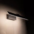 GloboStar® MIRROR 60513 Φωτιστικό Τοίχου - Απλίκα LED 12W 1440lm 120° AC 85-265V IP54 Φυσικό Λευκό 4500K Γκρι Μέταλλο - Μ42 x Π5 x Υ15cm - 2 Xρόνια Εγγύηση - ledmania.gr