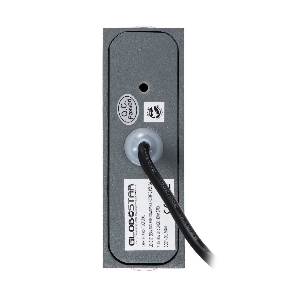 GLOBOSTAR® LINOR 60528 Μοντέρνο Φωτιστικό Τοίχου - Απλίκα LED 10W 1000lm 10° AC 220-240V Αδιάβροχο IP65 Θερμό Λευκό 2700K - Bridgelux COB Chip & TÜV SÜD Driver - Γκρι Ανθρακί Ματ - Μ12.5 x Π6 x Υ4cm - 5 Χρόνια Εγγύηση - ledmania.gr