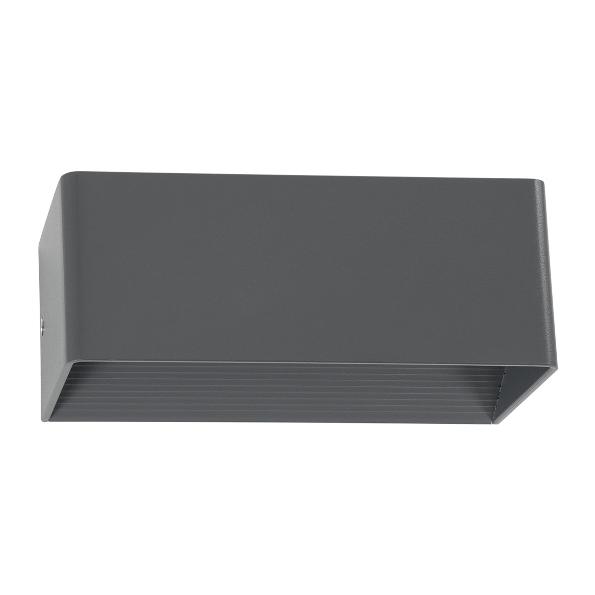 GloboStar® CIRCOA 60543 Φωτιστικό Τοίχου - Απλίκα Αρχιτεκτονικού Φωτισμού Εσωτερικού/Εξωτερικού Χώρου Up & Down LED 10W 1080lm 60° AC 220-240V IP44 Μ20 x Π8 x Υ10cm - Θερμό Λευκό 2700K - Γκρι Ανθρακί - Bridgelux Chip - 3 Years Warranty - ledmania.gr