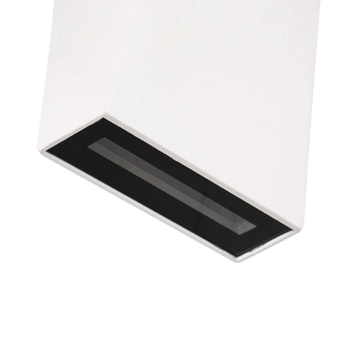 GloboStar® TRIANDE 60554 Φωτιστικό Τοίχου - Απλίκα Αρχιτεκτονικού Φωτισμού Εσωτερικού/Εξωτερικού Χώρου Up & Down LED 10W 1200lm 5° & 60° AC 220-240V IP65 Μ8.5 x Π8.5 x Υ20cm - Φυσικό Λευκό 4500K - Λευκό Αλουμίνιο - Bridgelux Chip - 3 Χρόνια Εγγύηση - ledmania.gr