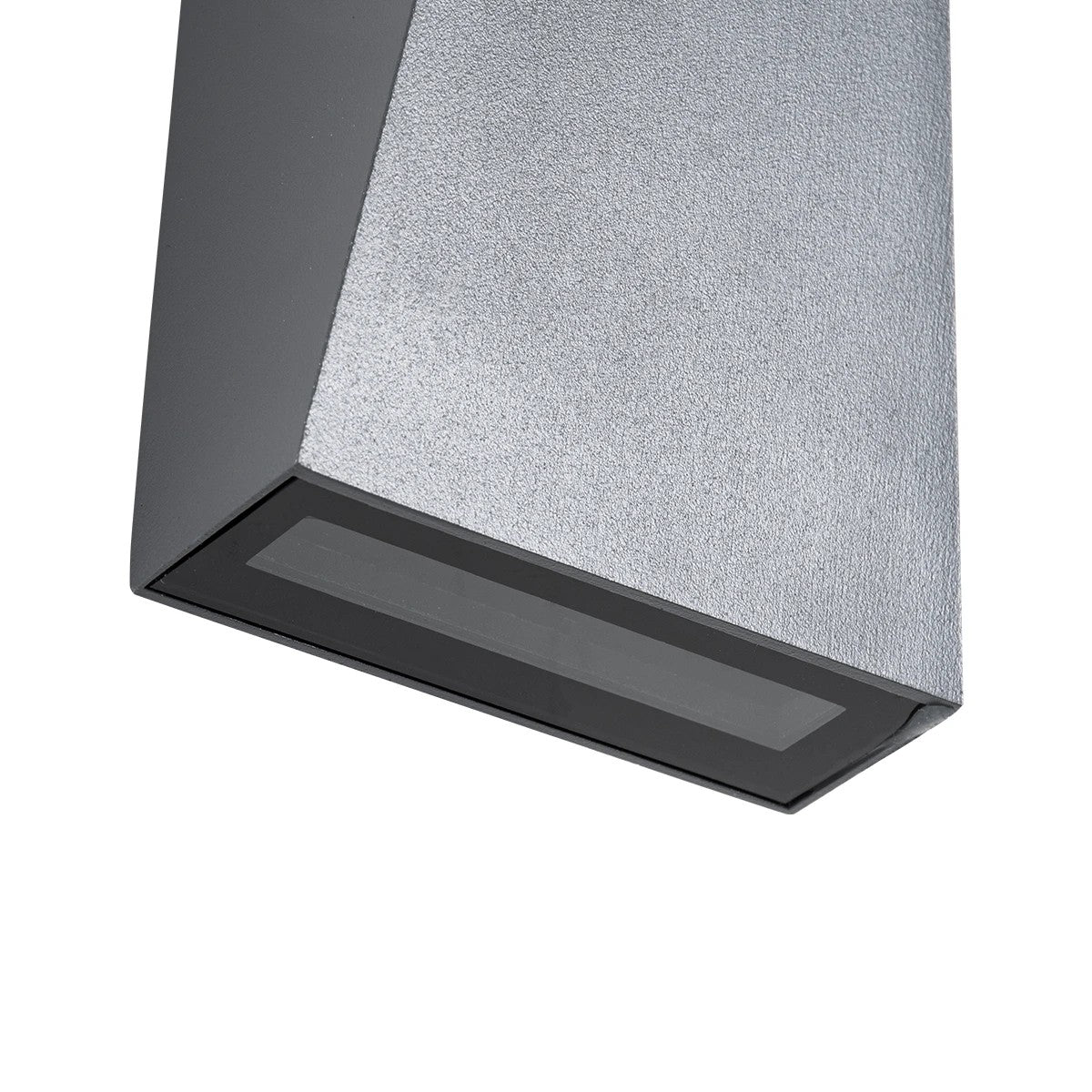 GloboStar® TRIANDE 60555 Φωτιστικό Τοίχου - Απλίκα Αρχιτεκτονικού Φωτισμού Εσωτερικού/Εξωτερικού Χώρου Up & Down LED 10W 1200lm 5° & 60° AC 220-240V IP65 Μ8.5 x Π8.5 x Υ20cm - Φυσικό Λευκό 4500K - Γκρι Αλουμίνιο - Bridgelux Chip - 3 Χρόνια Εγγύηση - ledmania.gr