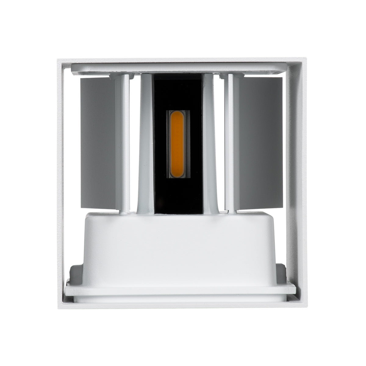 GLOBOSTAR® AXIS-S 60560 Μοντέρνο Φωτιστικό Τοίχου - Απλίκα LED 10W 1150lm 5°/60° AC 220-240V Αδιάβροχο IP65 Θερμό Λευκό 2700K - Bridgelux COB Chip & TÜV SÜD Driver - Λευκό Ματ - Μ10 x Π10 x Υ10cm - 5 Χρόνια Εγγύηση