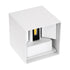 GLOBOSTAR® AXIS-S 60560 Μοντέρνο Φωτιστικό Τοίχου - Απλίκα LED 10W 1150lm 5°/60° AC 220-240V Αδιάβροχο IP65 Θερμό Λευκό 2700K - Bridgelux COB Chip & TÜV SÜD Driver - Λευκό Ματ - Μ10 x Π10 x Υ10cm - 5 Χρόνια Εγγύηση