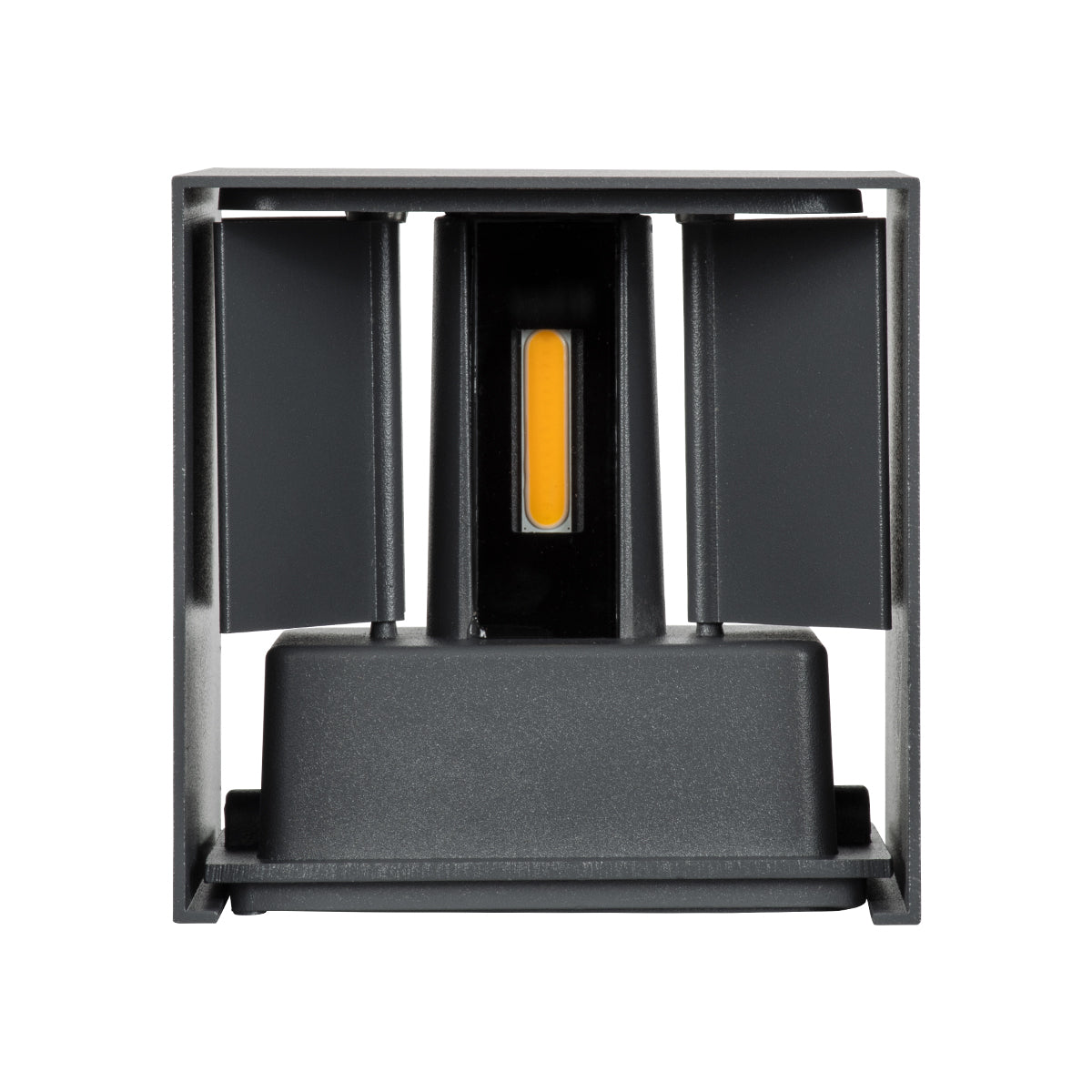 GLOBOSTAR® AXIS-S 60561 Μοντέρνο Φωτιστικό Τοίχου - Απλίκα LED 10W 1150lm 5°/60° AC 220-240V Αδιάβροχο IP65 Θερμό Λευκό 2700K - Bridgelux COB Chip & TÜV SÜD Driver - Γκρι Ανθρακί Ματ - Μ10 x Π10 x Υ10cm - 5 Χρόνια Εγγύηση - ledmania.gr