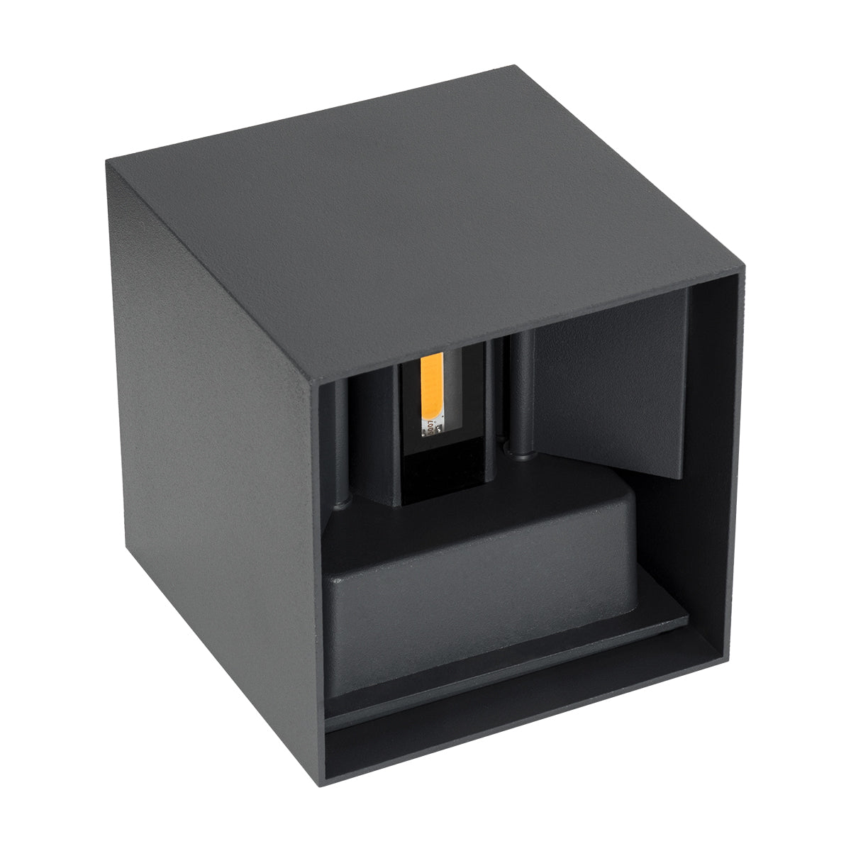 GLOBOSTAR® AXIS-S 60561 Μοντέρνο Φωτιστικό Τοίχου - Απλίκα LED 10W 1150lm 5°/60° AC 220-240V Αδιάβροχο IP65 Θερμό Λευκό 2700K - Bridgelux COB Chip & TÜV SÜD Driver - Γκρι Ανθρακί Ματ - Μ10 x Π10 x Υ10cm - 5 Χρόνια Εγγύηση - ledmania.gr