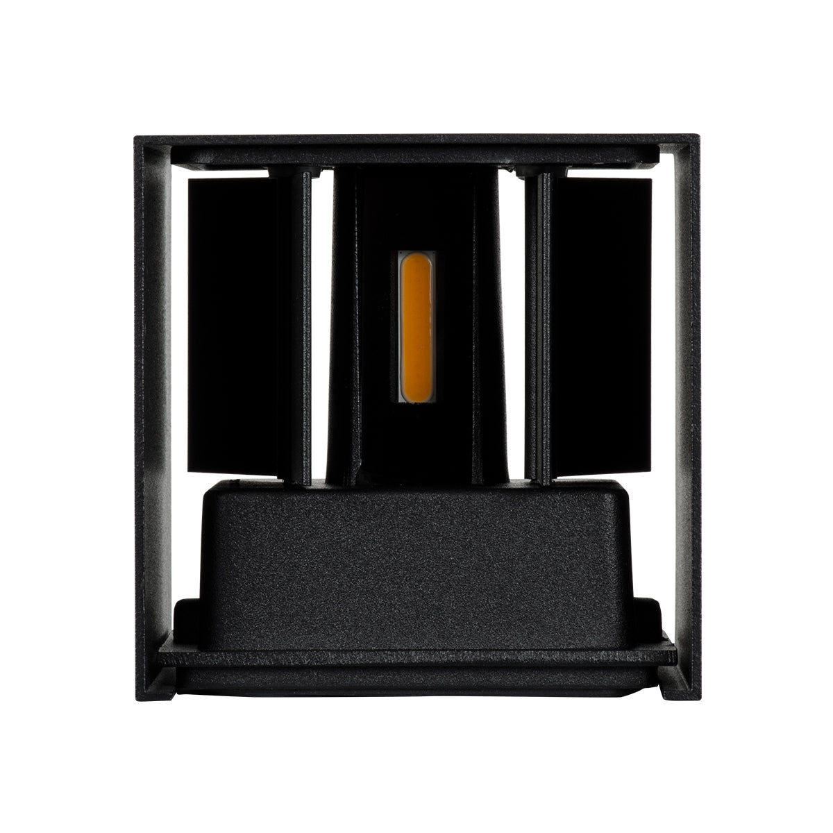 GLOBOSTAR® AXIS-S 60562 Μοντέρνο Φωτιστικό Τοίχου - Απλίκα LED 10W 1150lm 5°/60° AC 220-240V Αδιάβροχο IP65 Θερμό Λευκό 2700K - Bridgelux COB Chip & TÜV SÜD Driver - Μαύρο Ματ - Μ10 x Π10 x Υ10cm - 5 Χρόνια Εγγύηση