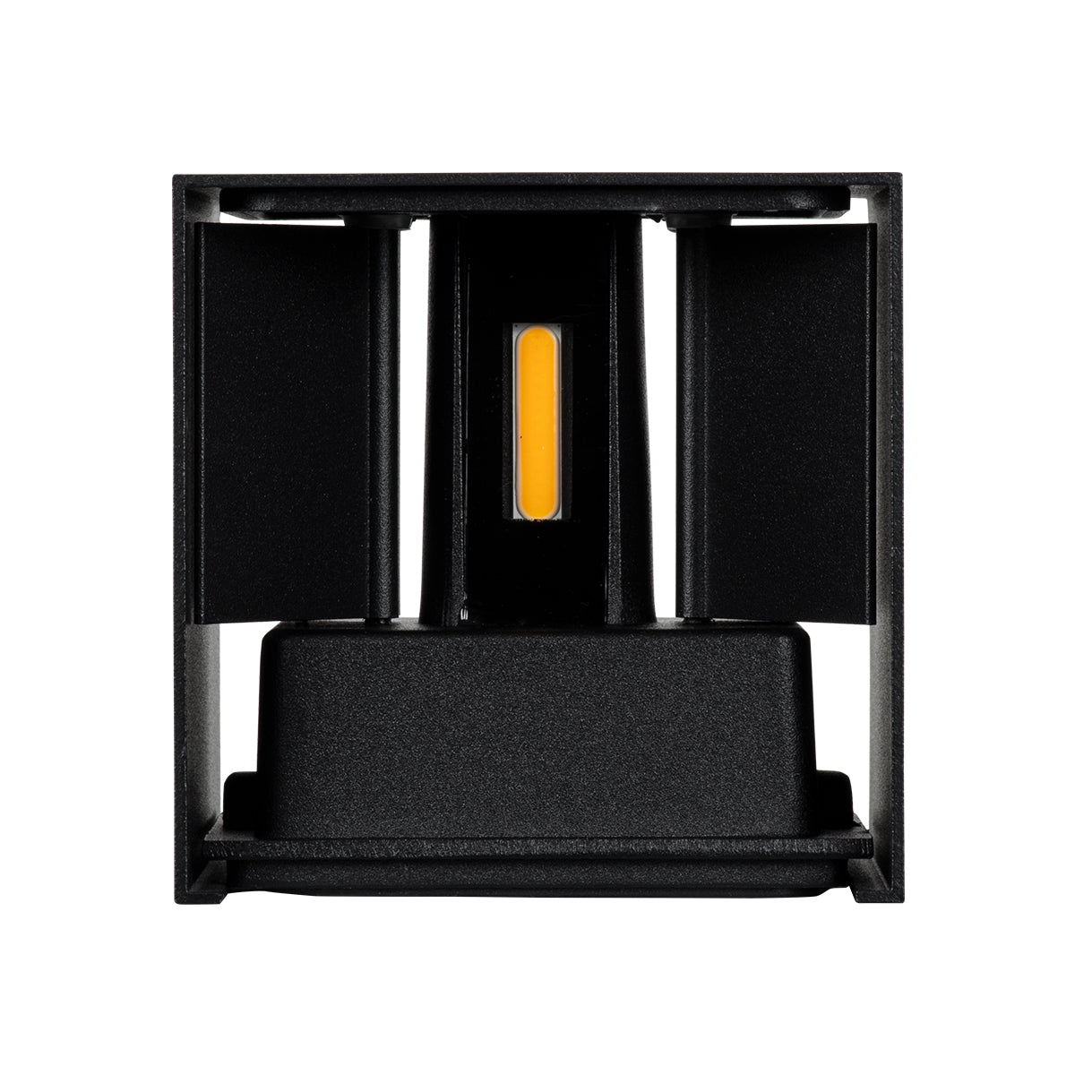 GLOBOSTAR® AXIS-S 60562 Μοντέρνο Φωτιστικό Τοίχου - Απλίκα LED 10W 1150lm 5°/60° AC 220-240V Αδιάβροχο IP65 Θερμό Λευκό 2700K - Bridgelux COB Chip & TÜV SÜD Driver - Μαύρο Ματ - Μ10 x Π10 x Υ10cm - 5 Χρόνια Εγγύηση
