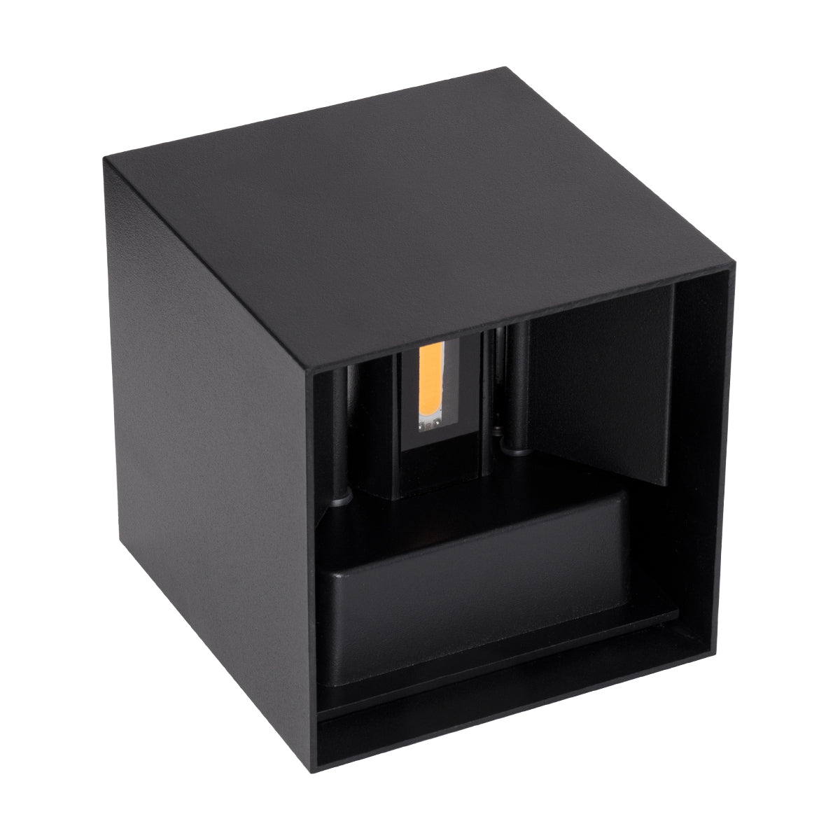 GLOBOSTAR® AXIS-S 60562 Μοντέρνο Φωτιστικό Τοίχου - Απλίκα LED 10W 1150lm 5°/60° AC 220-240V Αδιάβροχο IP65 Θερμό Λευκό 2700K - Bridgelux COB Chip & TÜV SÜD Driver - Μαύρο Ματ - Μ10 x Π10 x Υ10cm - 5 Χρόνια Εγγύηση