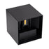 GloboStar® AXIS-S 60565 Φωτιστικό Τοίχου - Απλίκα Αρχιτεκτονικού Φωτισμού Εσωτερικού/Εξωτερικού Χώρου Up & Down LED 10W 1200lm 10 έως 60° AC 220-240V Αδιάβροχο IP65 Μ10 x Π10 x Υ10cm - Φυσικό Λευκό 4500K - Μαύρο - Bridgelux Chip - 3 Years Warranty - ledmania.gr