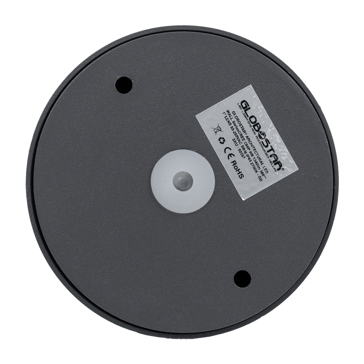 GLOBOSTAR® ZERODA 60597 Μοντέρνο Φωτιστικό Τοίχου - Απλίκα LED 9W 1035lm 3°/360° AC 220-240V Αδιάβροχο IP65 Θερμό Λευκό 2700K - CREE XPE Chip & TÜV SÜD Driver - Γκρι Ανθρακί Ματ - Μ11 x Π10 x Υ16cm - 5 Χρόνια Εγγύηση - ledmania.gr
