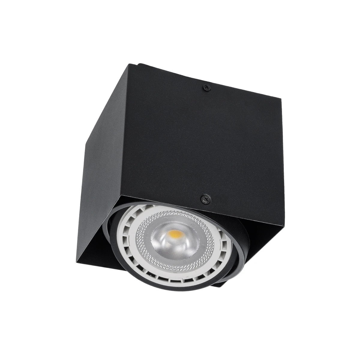 GloboStar® MAGMA 60626 Μοντέρνο Φωτιστικό Οροφής Σποτ Μονόφωτο 1 x GU10 IP20 Μαύρο Αλουμίνιο - Μ15 x Π15 x Υ13cm - ledmania.gr