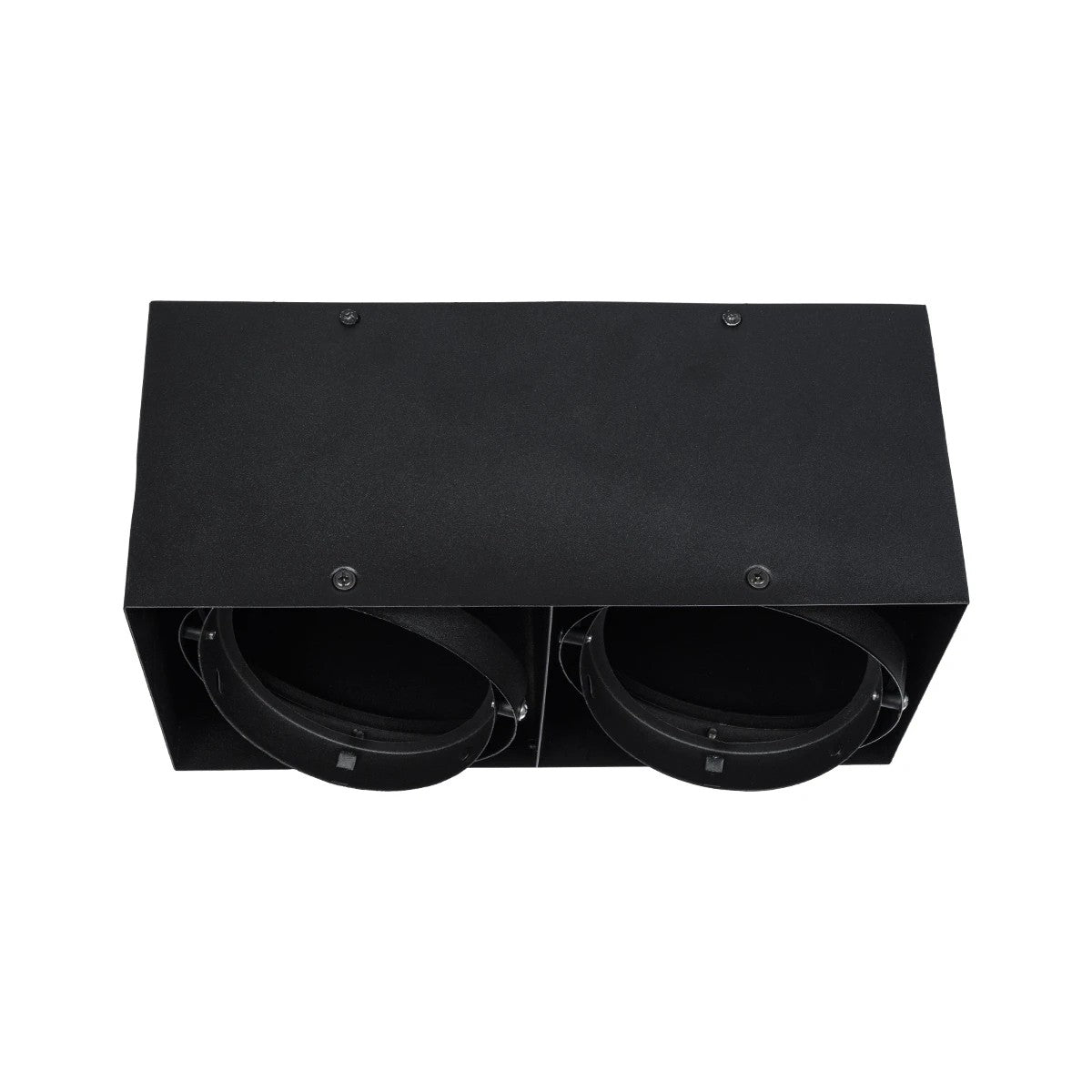 GloboStar® MAGMA 60627 Μοντέρνο Φωτιστικό Οροφής Σποτ Δίφωτο 2 x GU10 IP20 Μαύρο Αλουμίνιο - Μ30 x Π15 x Υ13cm - ledmania.gr