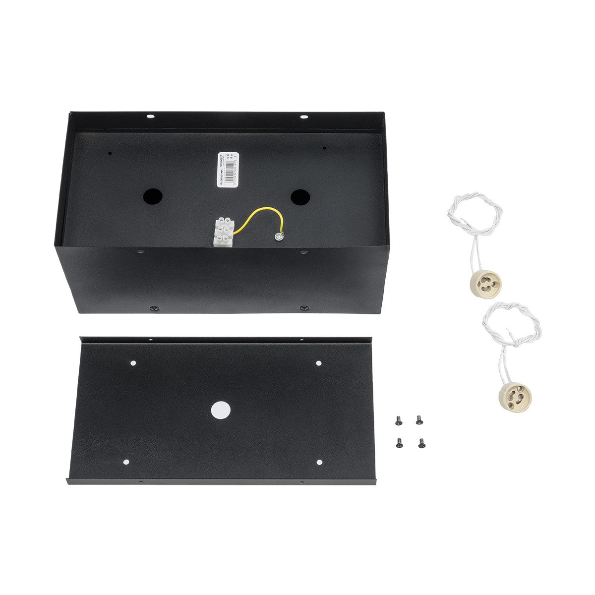 GloboStar® MAGMA 60627 Μοντέρνο Φωτιστικό Οροφής Σποτ Δίφωτο 2 x GU10 IP20 Μαύρο Αλουμίνιο - Μ30 x Π15 x Υ13cm - ledmania.gr