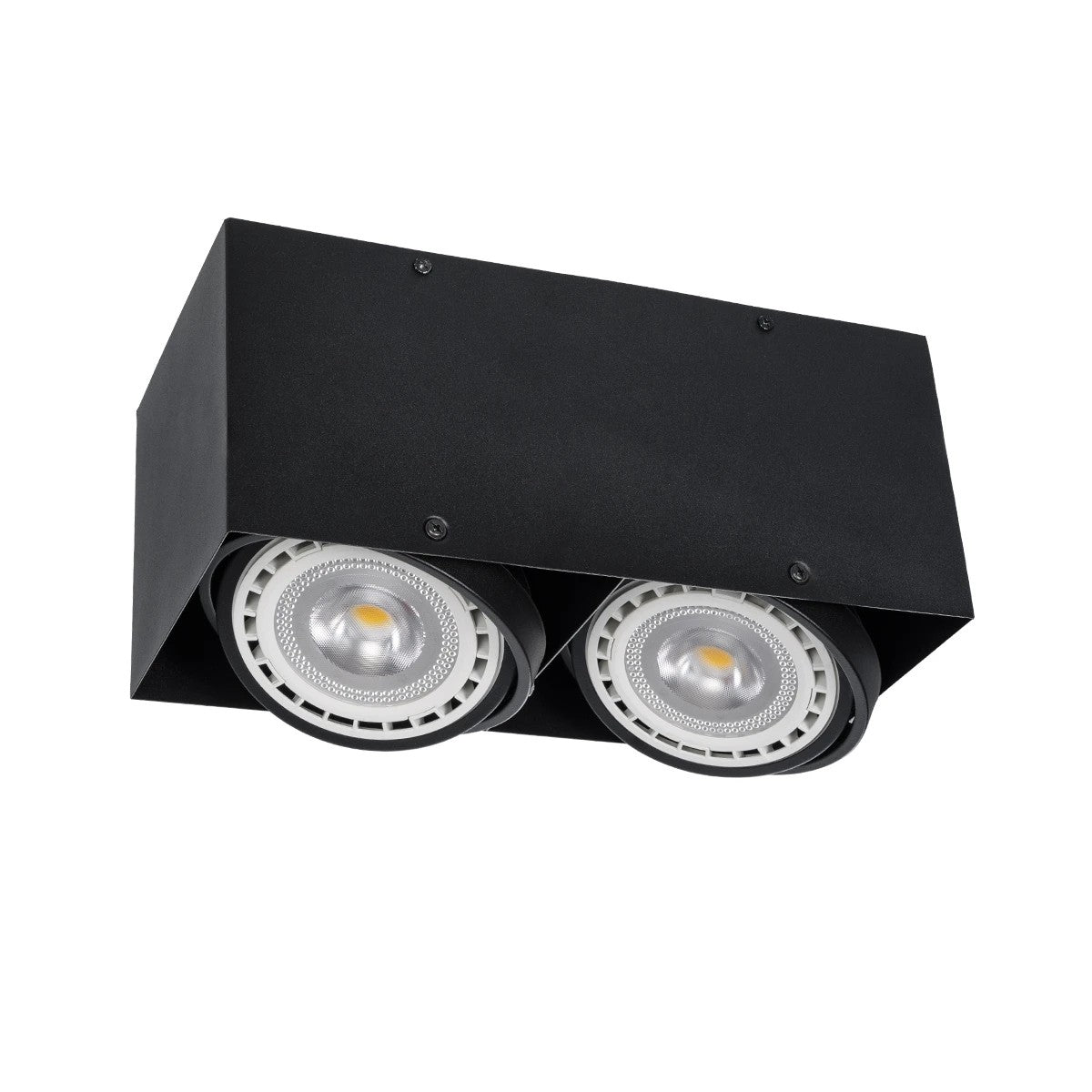 GloboStar® MAGMA 60627 Μοντέρνο Φωτιστικό Οροφής Σποτ Δίφωτο 2 x GU10 IP20 Μαύρο Αλουμίνιο - Μ30 x Π15 x Υ13cm - ledmania.gr