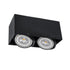 GloboStar® MAGMA 60627 Μοντέρνο Φωτιστικό Οροφής Σποτ Δίφωτο 2 x GU10 IP20 Μαύρο Αλουμίνιο - Μ30 x Π15 x Υ13cm - ledmania.gr