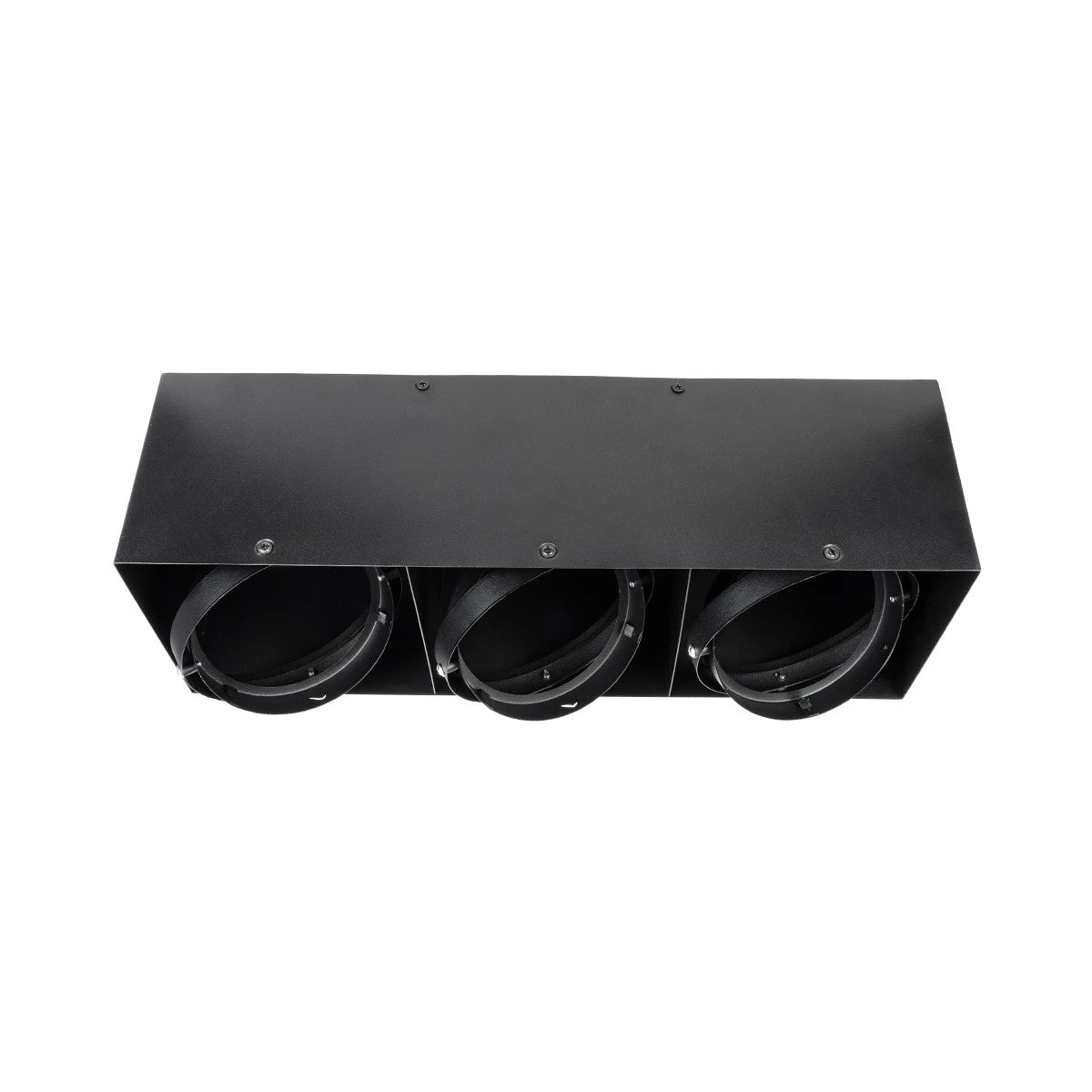 GloboStar® MAGMA 60628 Μοντέρνο Φωτιστικό Οροφής Σποτ Τρίφωτο 3 x GU10 IP20 Μαύρο Αλουμίνιο - Μ45 x Π15 x Υ13cm - ledmania.gr