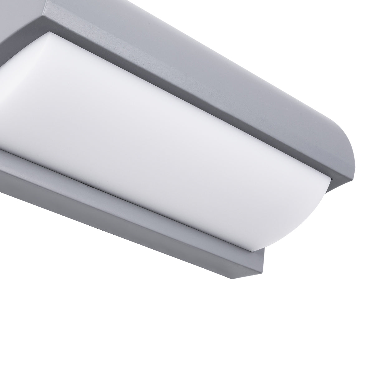 GLOBOSTAR® HORIZON 60692 Φωτιστικό Τοίχου - Απλίκα Εσωτερικού/Εξωτερικού Χώρου LED 15W 1575lm 120° AC175-265V Αδιάβροχο IP65 - Πλαστικό Σώμα - Φυσικό λευκό 4500K - Μ23.5 x Π11 x Υ10cm - Γκρι - Bridgelux Chip - 3 Χρόνια Εγγύηση - ledmania.gr