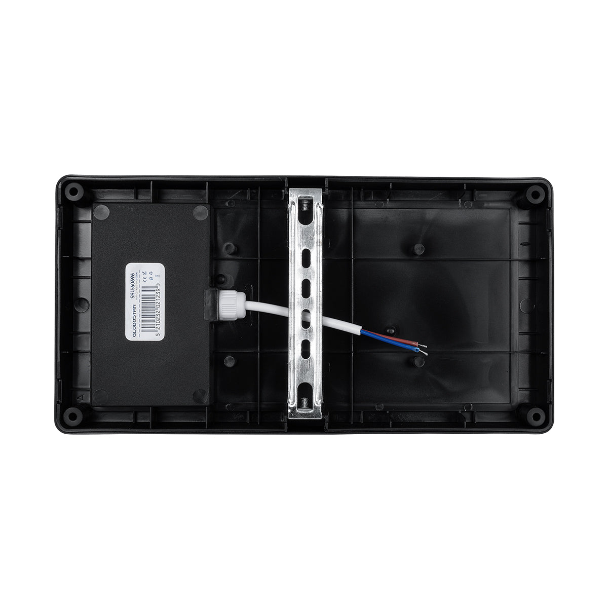 GLOBOSTAR® CELESTIAL 60696 Φωτιστικό Τοίχου - Απλίκα Εσωτερικού/Εξωτερικού Χώρου LED 15W 1575lm 120° AC175-265V Αδιάβροχο IP65 - Πλαστικό Σώμα - Φυσικό λευκό 4500K - Μ26 x Π9 x Υ13.5cm - Μαύρο - Bridgelux Chip - 3 Χρόνια Εγγύηση - ledmania.gr