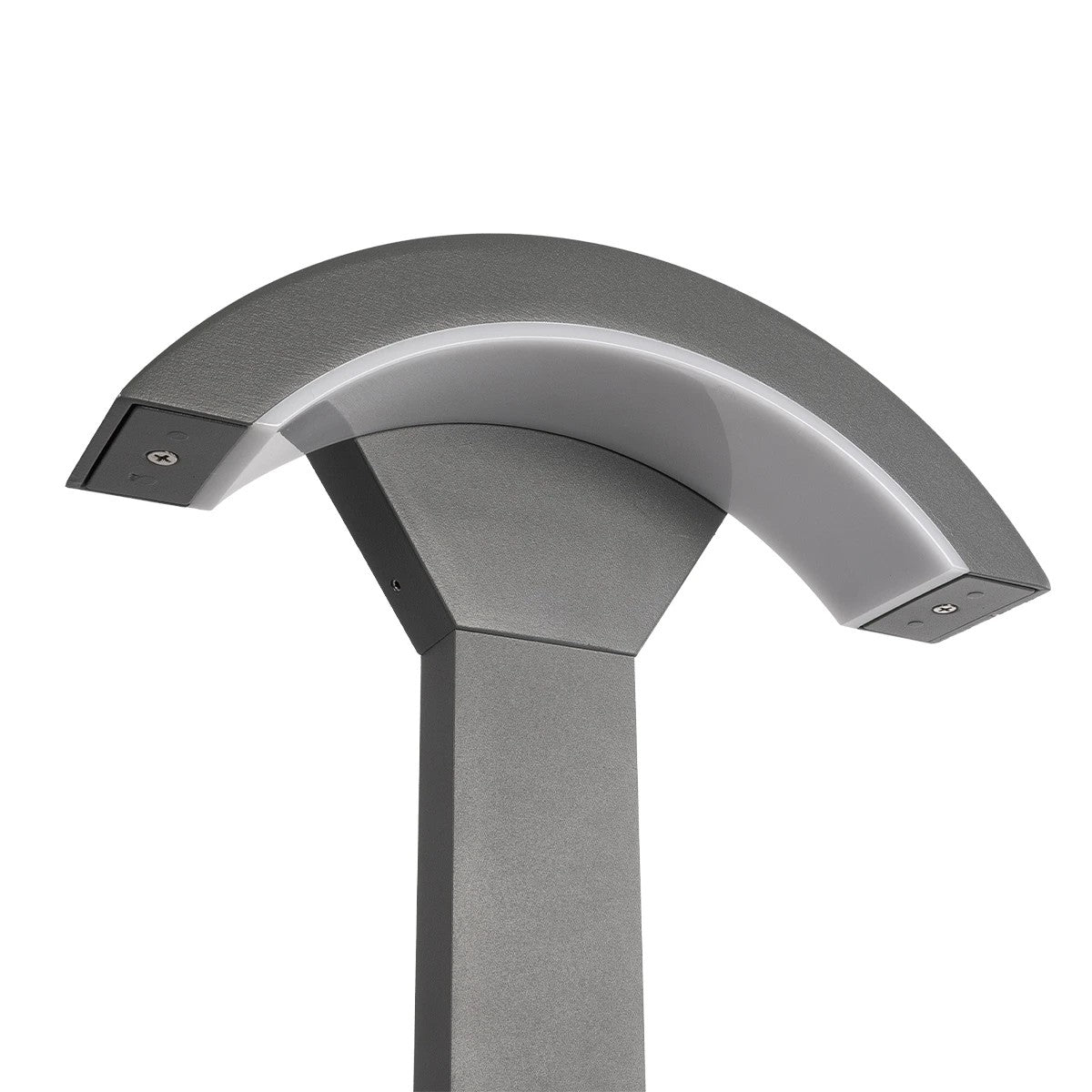 kelvo® GREMO KLV-101-0125 Μοντέρνο Φωτιστικό Κολωνάκι Κήπου LED 10W 1050lm 45° AC 220-240V Αδιάβροχο IP65 Θερμό Λευκό 2700K - Lumileds SMD Chip & TÜV SÜD Driver - Γκρι Ανθρακί Ματ - Μ29.5 x Π11.5 x Υ50cm - 5 Χρόνια Εγγύηση - ledmania.gr