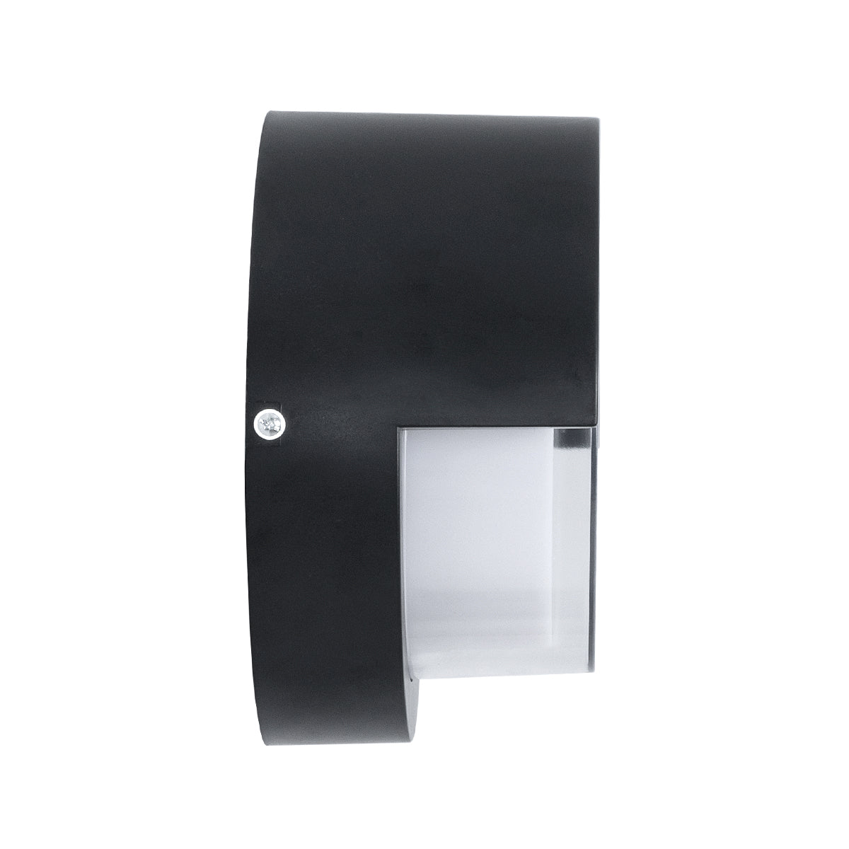 GLOBOSTAR® APEX 60764 Φωτιστικό Τοίχου - Απλίκα Εσωτερικού/Εξωτερικού Χώρου LED 10W 1050lm 120° AC175-265V Αδιάβροχο IP65 - Πλαστικό Σώμα - Φυσικό λευκό 4500K - Φ17 x Υ9cm - Μαύρο - Bridgelux Chip - 3 Χρόνια Εγγύηση - ledmania.gr