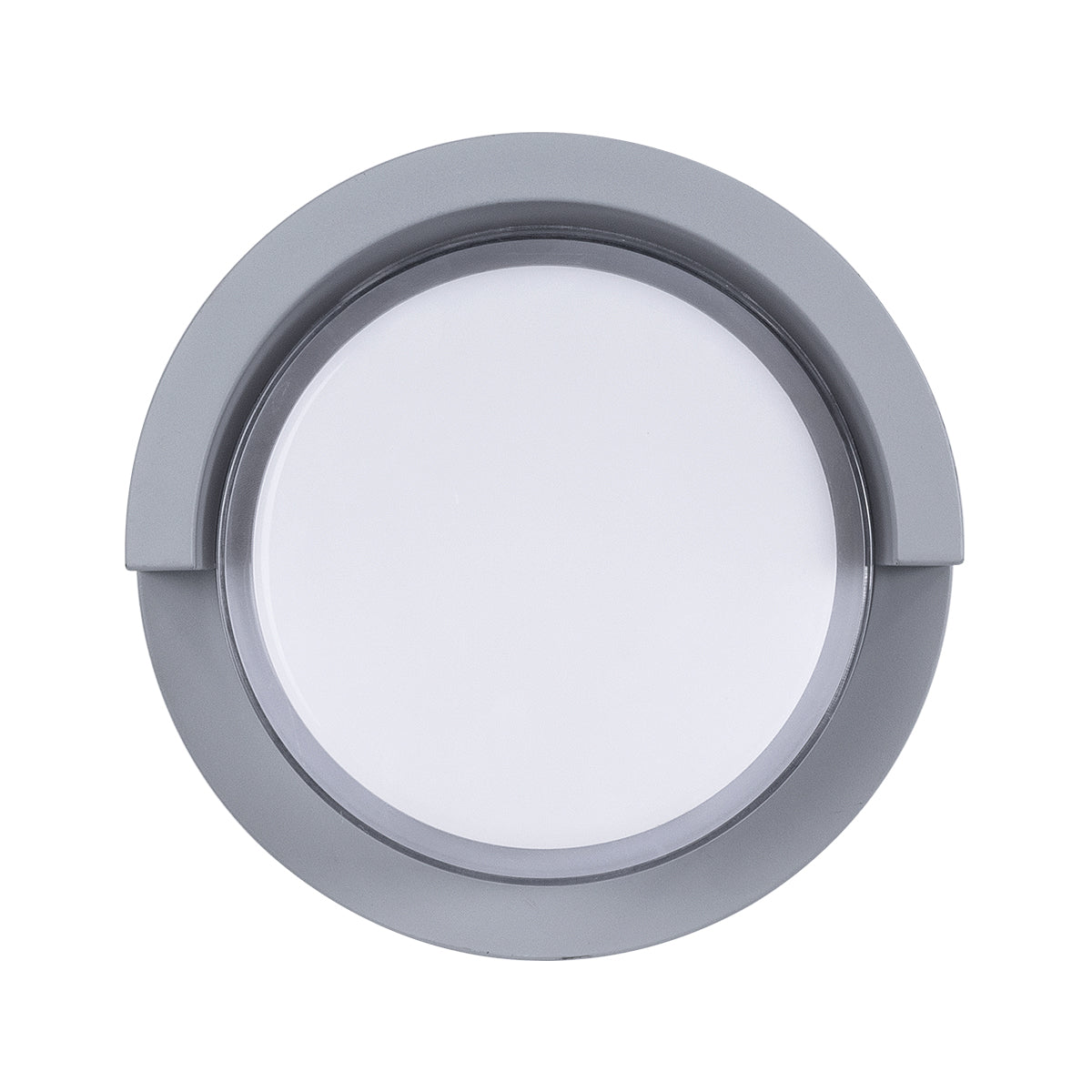 GLOBOSTAR® APEX 60765 Φωτιστικό Τοίχου - Απλίκα Εσωτερικού/Εξωτερικού Χώρου LED 10W 1050lm 120° AC175-265V Αδιάβροχο IP65 - Πλαστικό Σώμα - Φυσικό λευκό 4500K - Φ17 x Υ9cm - Γκρι - Bridgelux Chip - 3 Χρόνια Εγγύηση - ledmania.gr